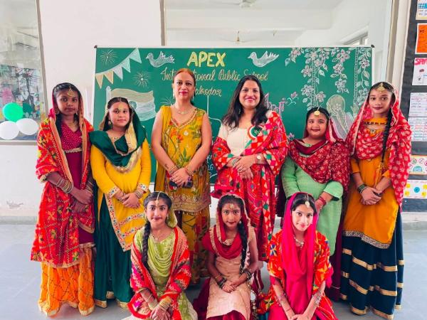 Teej folk songs performance CBSE school Nakodar